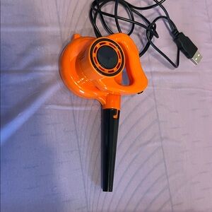 Mini Orange and Black USB leaf Blower